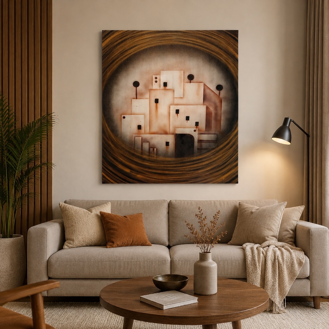 Product Name: Urban Echoes Abstract (80 × 100 cm)