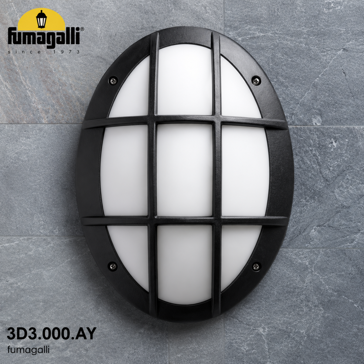 Fumagalli 3D3.000.AY Oval Outdoor Bulkhead Light