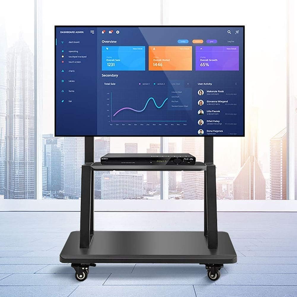 Mobile TV stand and media cart designed for commercial, educational, or office environments.