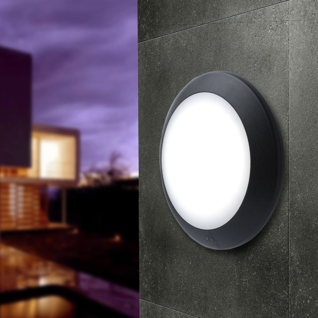 Fumagalli BERTA 275mm Round Bulkhead Luminaire (IP66, Shockproof Resin) – Available in E27 & LED Versions