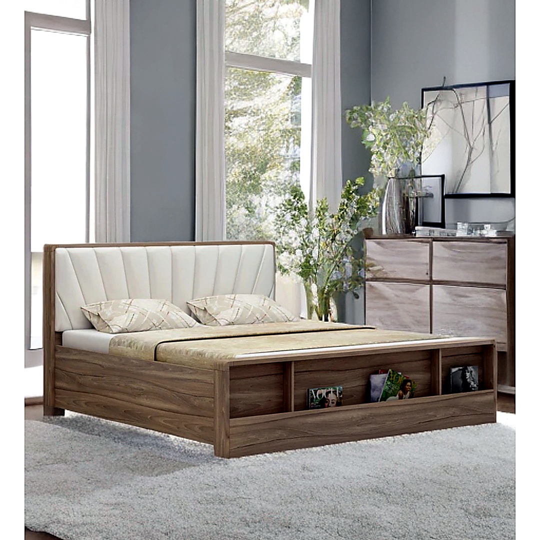 Casandra Queen Size Upholstered Bed with Storage