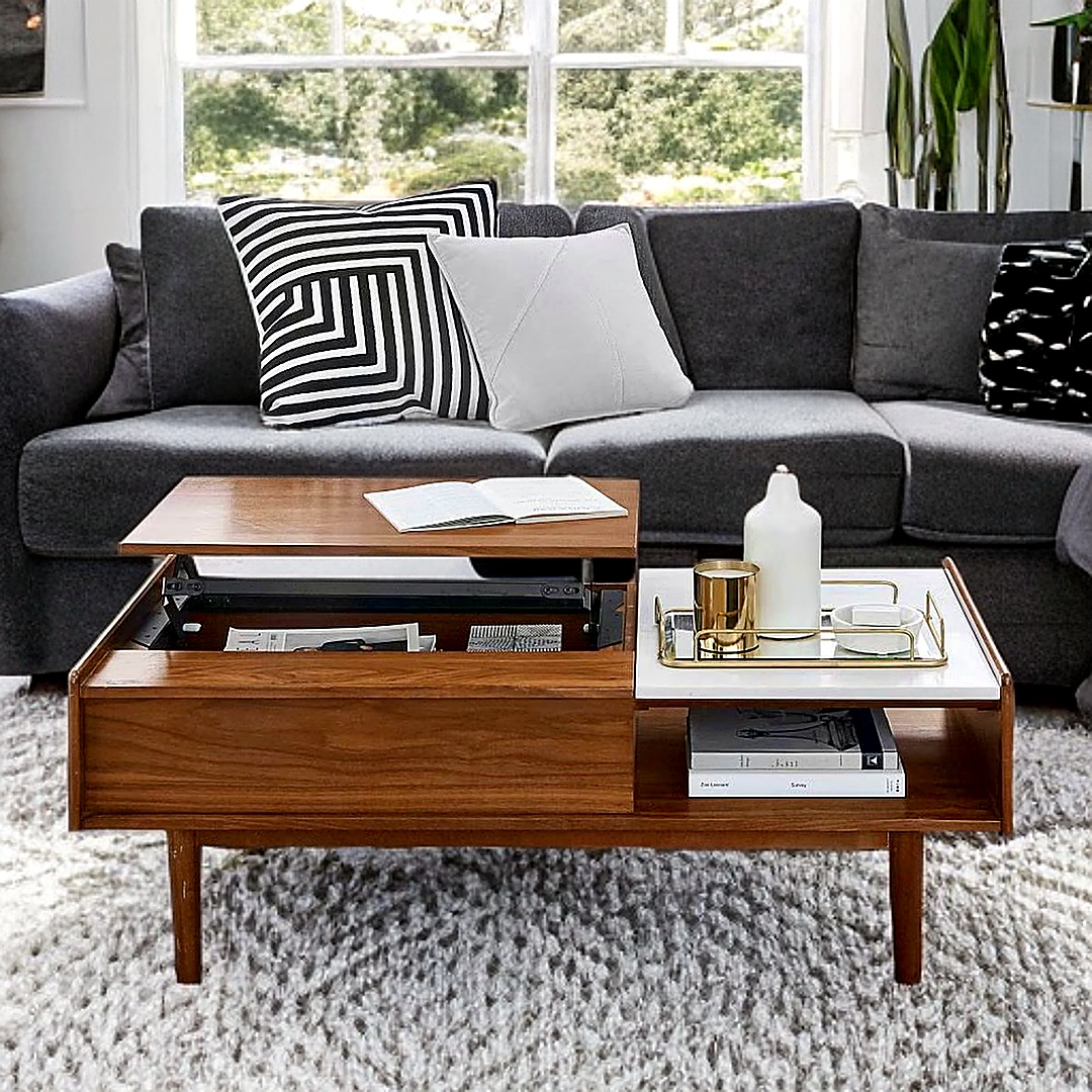 MID-CENTURY MODERN POP-UP COFFEE TABLE